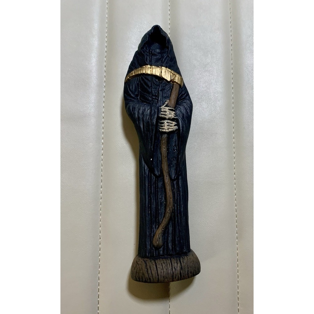 Vintage Hand Painted Ceramic Grim‎ Reaper Figure Figurine 8 1/2" tall